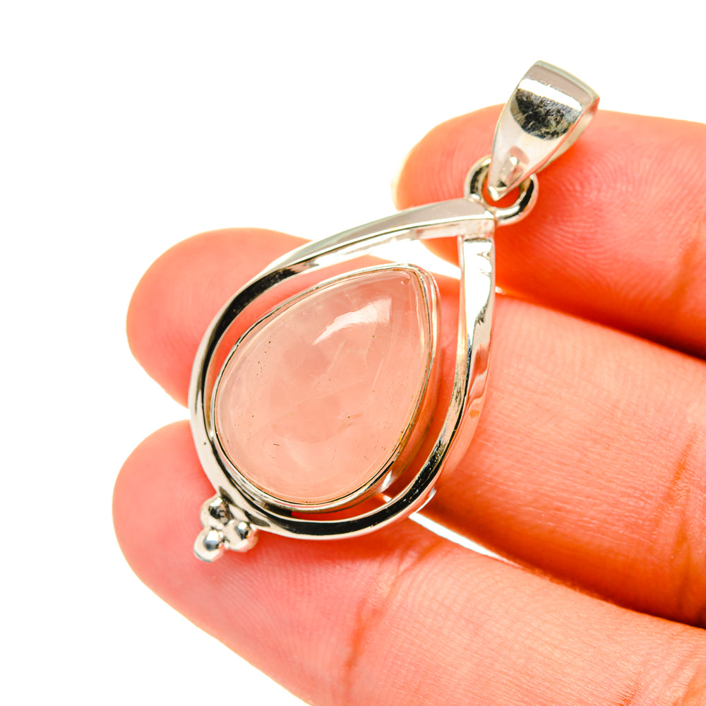 Rose Quartz Pendants handcrafted by Ana Silver Co - PD3619