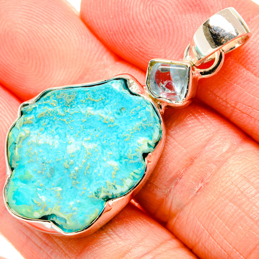 Larimar, Aquamarine Pendants handcrafted by Ana Silver Co - PD36190