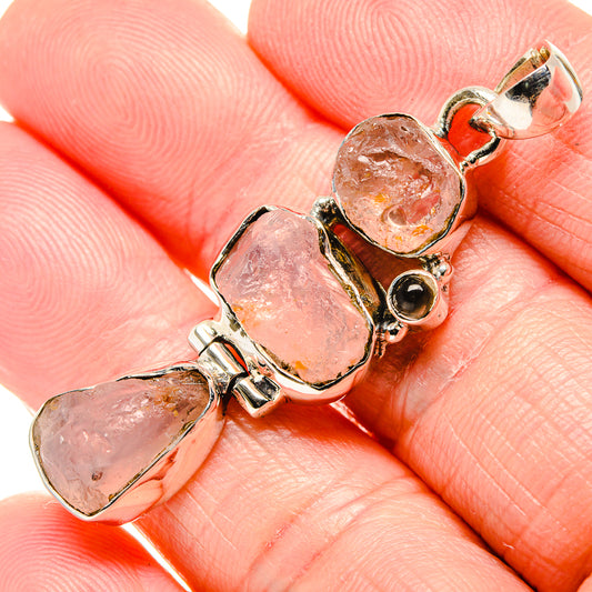 Rose Quartz Pendants handcrafted by Ana Silver Co - PD36207