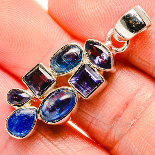 Kyanite, Amethyst Pendants handcrafted by Ana Silver Co - PD36222