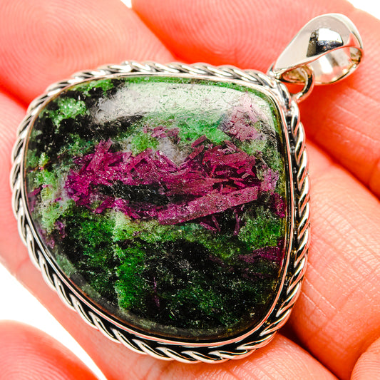 Ruby Zoisite Pendants handcrafted by Ana Silver Co - PD36234