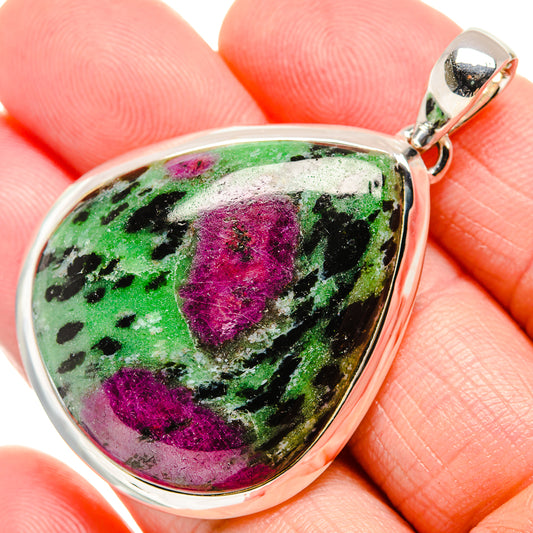 Ruby Zoisite Pendants handcrafted by Ana Silver Co - PD36245