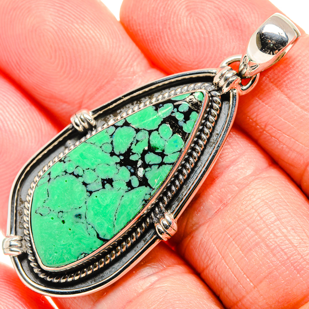 Tibetan Turquoise Pendants handcrafted by Ana Silver Co - PD36261