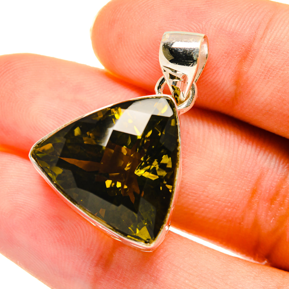 Olive Quartz Pendants handcrafted by Ana Silver Co - PD3630