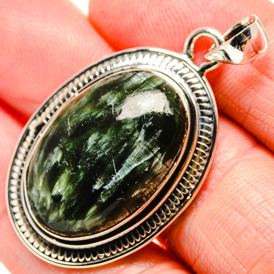 Seraphinite Pendants handcrafted by Ana Silver Co - PD36386