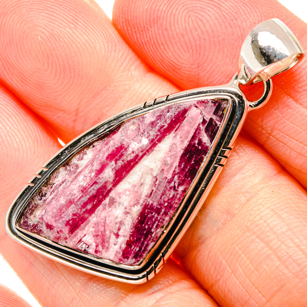 Pink Tourmaline In Quartz Pendants handcrafted by Ana Silver Co - PD36395