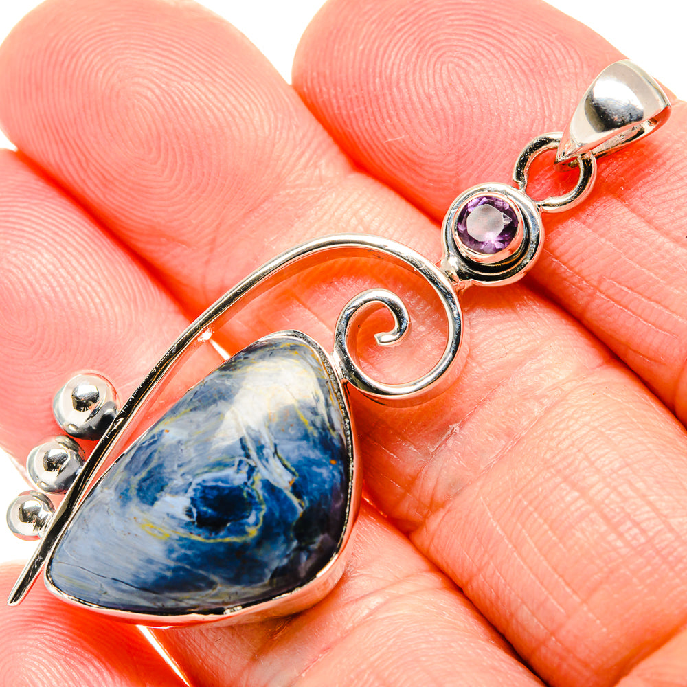 Pietersite, Amethyst Pendants handcrafted by Ana Silver Co - PD36400