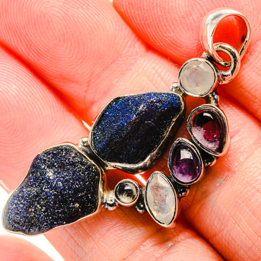 Lapis Lazuli, Rainbow Moonstone, Amethyst Pendants handcrafted by Ana Silver Co - PD36402