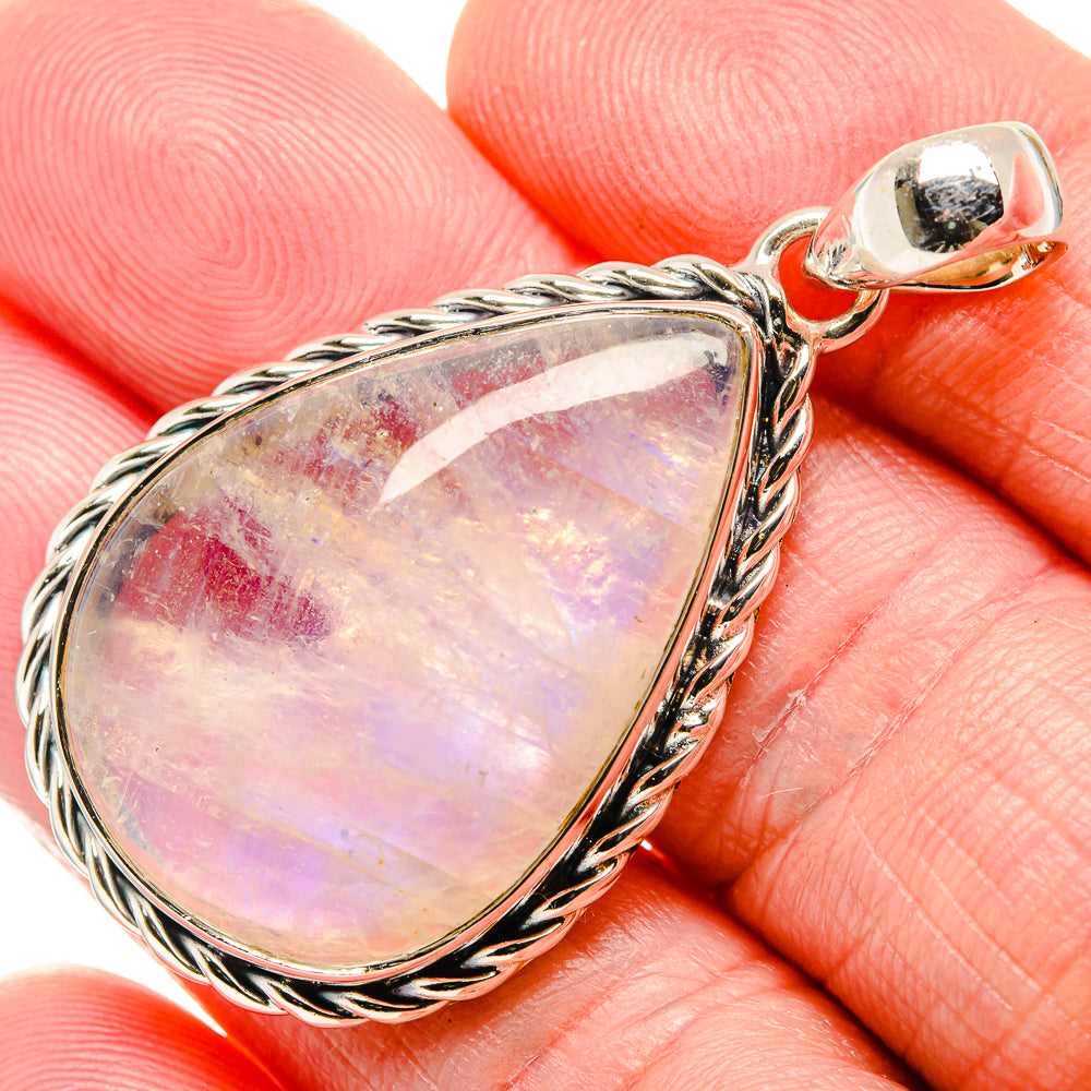 Rainbow Moonstone Pendants handcrafted by Ana Silver Co - PD36423