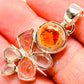Mexican Fire Opal, Rose Quartz Pendants handcrafted by Ana Silver Co - PD36437