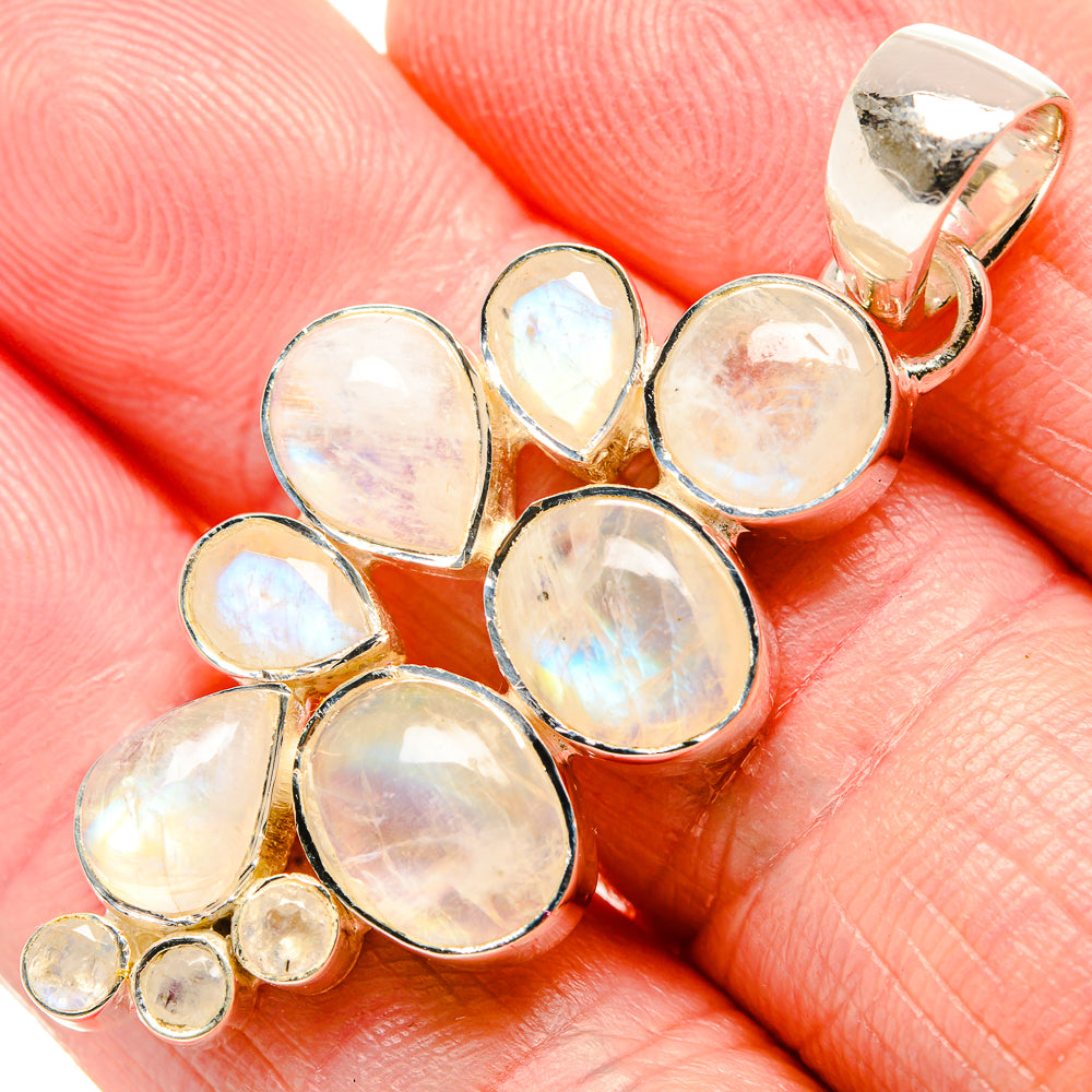 Rainbow Moonstone Pendants handcrafted by Ana Silver Co - PD36440