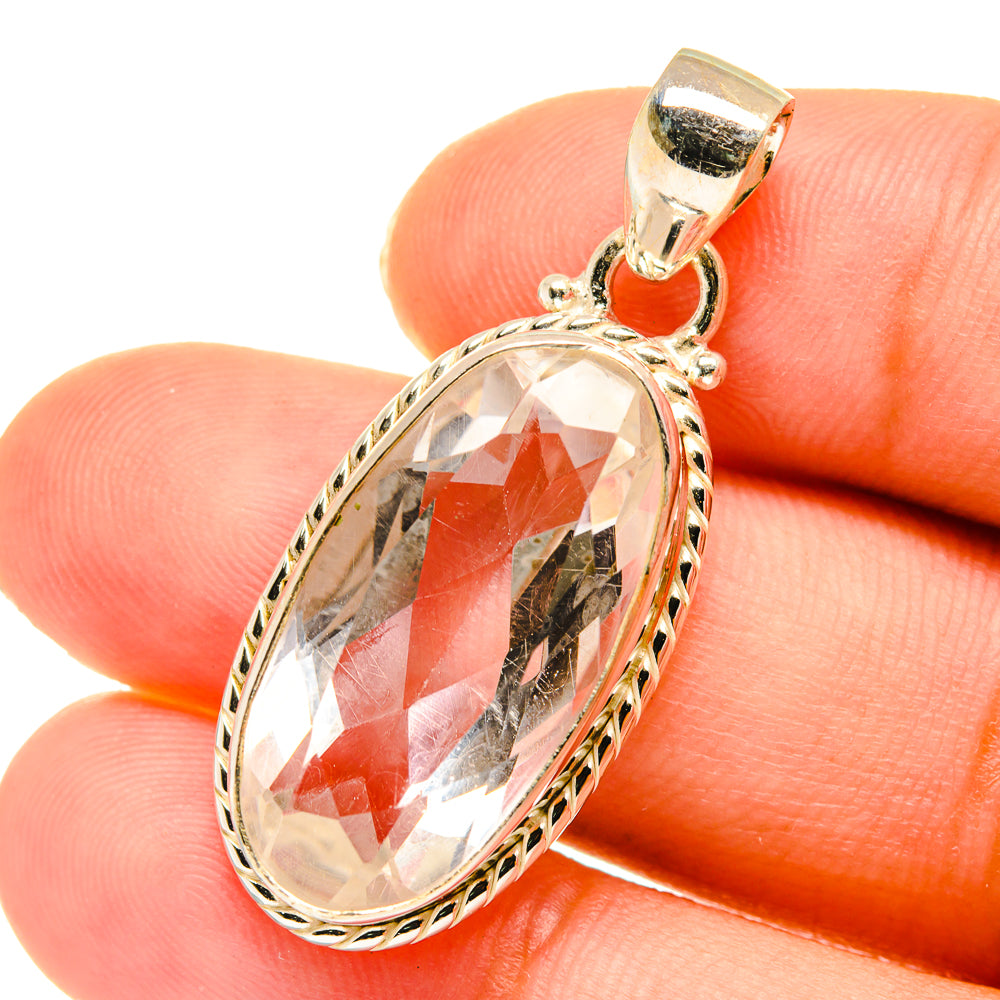 White Quartz Pendants handcrafted by Ana Silver Co - PD3645