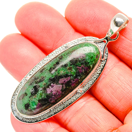 Ruby Zoisite Pendants handcrafted by Ana Silver Co - PD36465