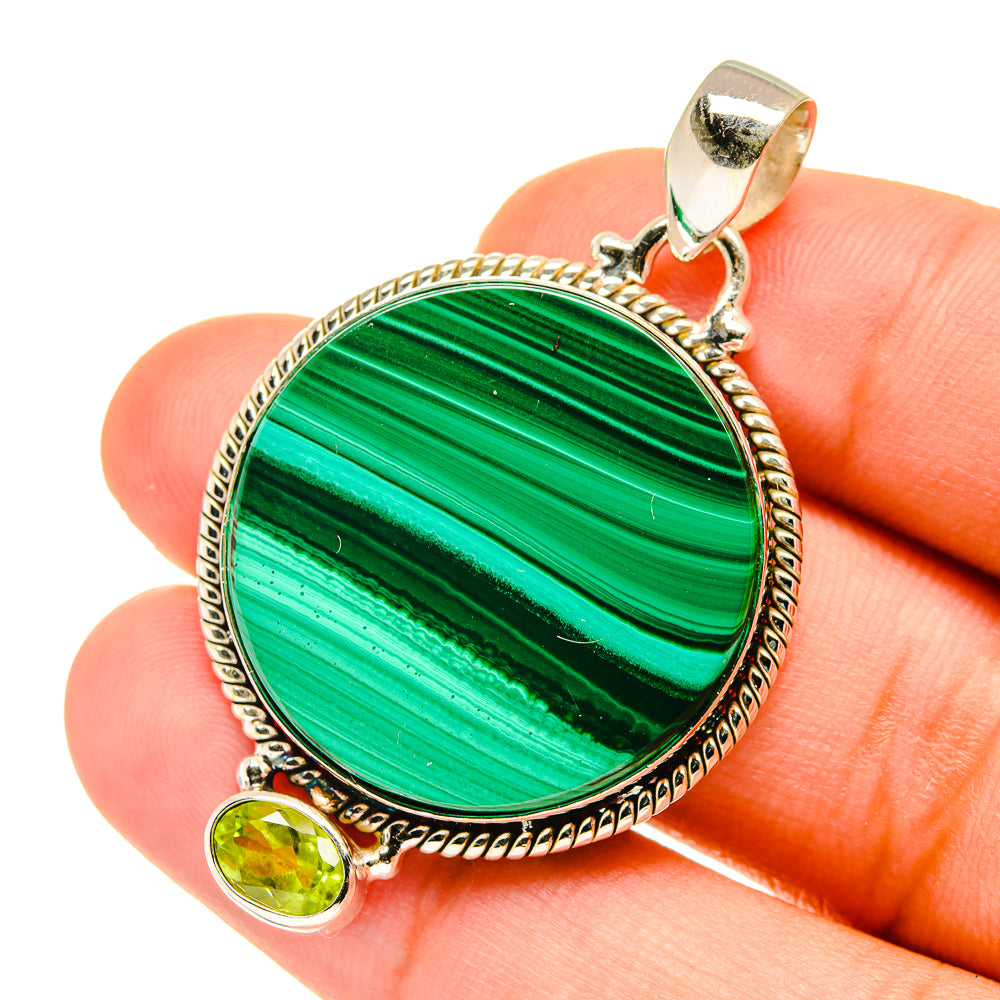 Malachite Pendants handcrafted by Ana Silver Co - PD3647