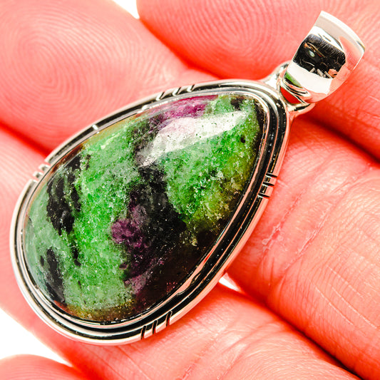 Ruby Zoisite Pendants handcrafted by Ana Silver Co - PD36479