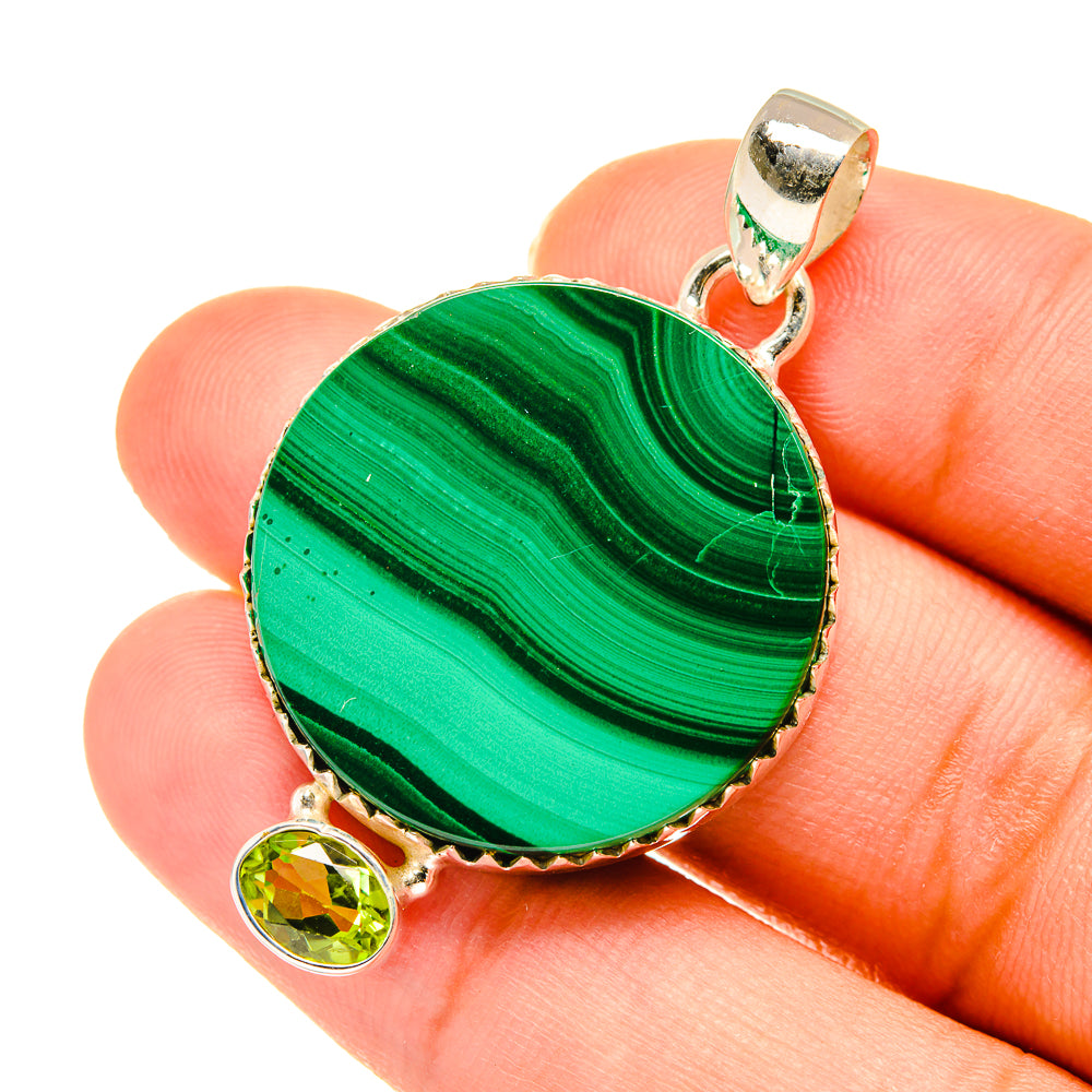 Malachite Pendants handcrafted by Ana Silver Co - PD3648