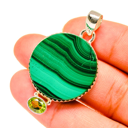 Malachite Pendants handcrafted by Ana Silver Co - PD3648