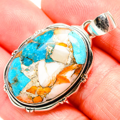 Spiny Oyster Turquoise Pendants handcrafted by Ana Silver Co - PD36487