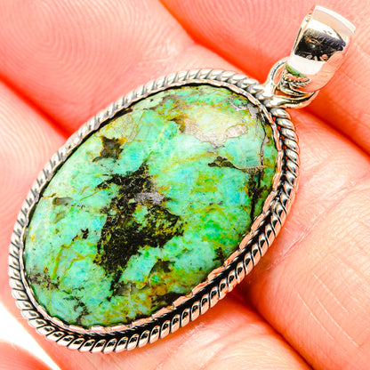 African Turquoise Jasper Pendants handcrafted by Ana Silver Co - PD36498