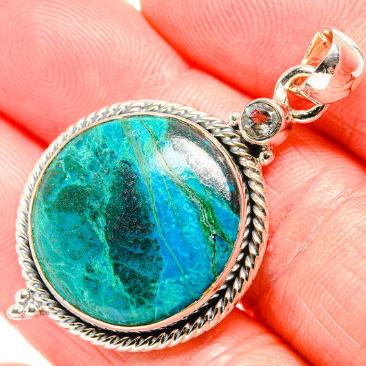 Chrysocolla Pendants handcrafted by Ana Silver Co - PD36499