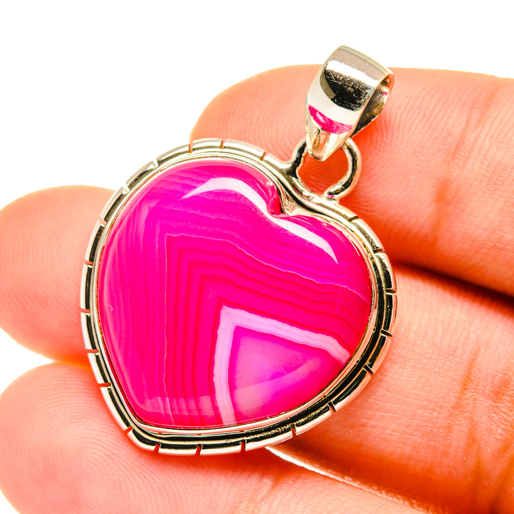 Pink Botswana Agate Pendants handcrafted by Ana Silver Co - PD3650