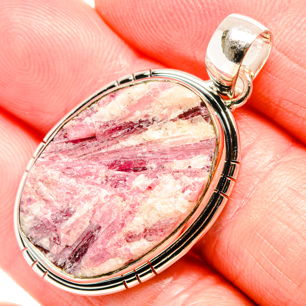 Pink Tourmaline In Quartz Pendants handcrafted by Ana Silver Co - PD36501
