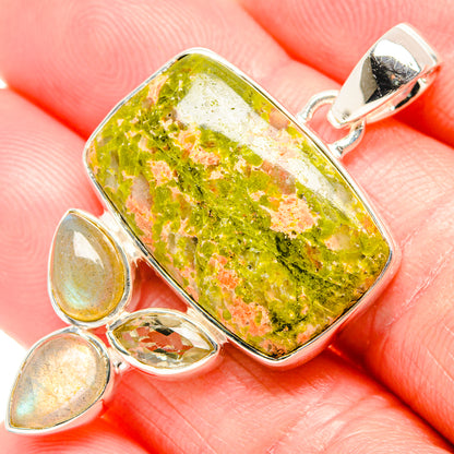 Unakite Pendants handcrafted by Ana Silver Co - PD36505