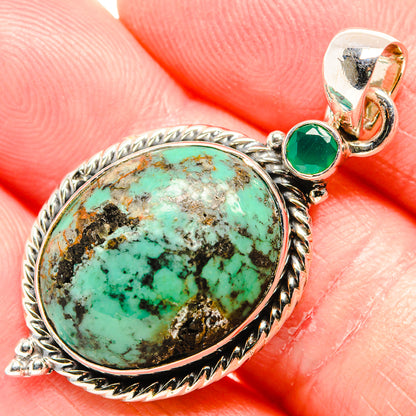 African Turquoise Jasper Pendants handcrafted by Ana Silver Co - PD36512