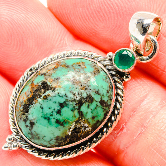 African Turquoise Jasper Pendants handcrafted by Ana Silver Co - PD36512