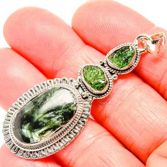 Seraphinite Pendants handcrafted by Ana Silver Co - PD36521