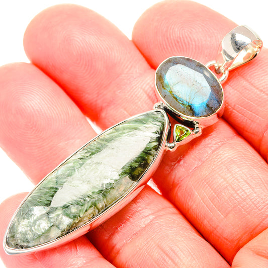 Seraphinite Pendants handcrafted by Ana Silver Co - PD36523