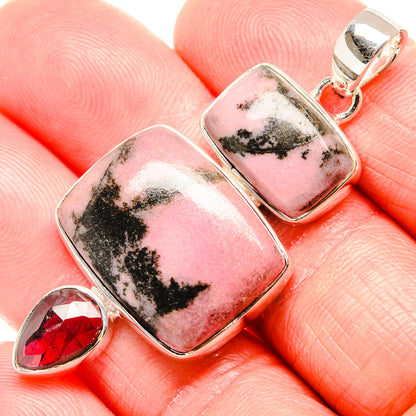 Rhodonite Pendants handcrafted by Ana Silver Co - PD36535
