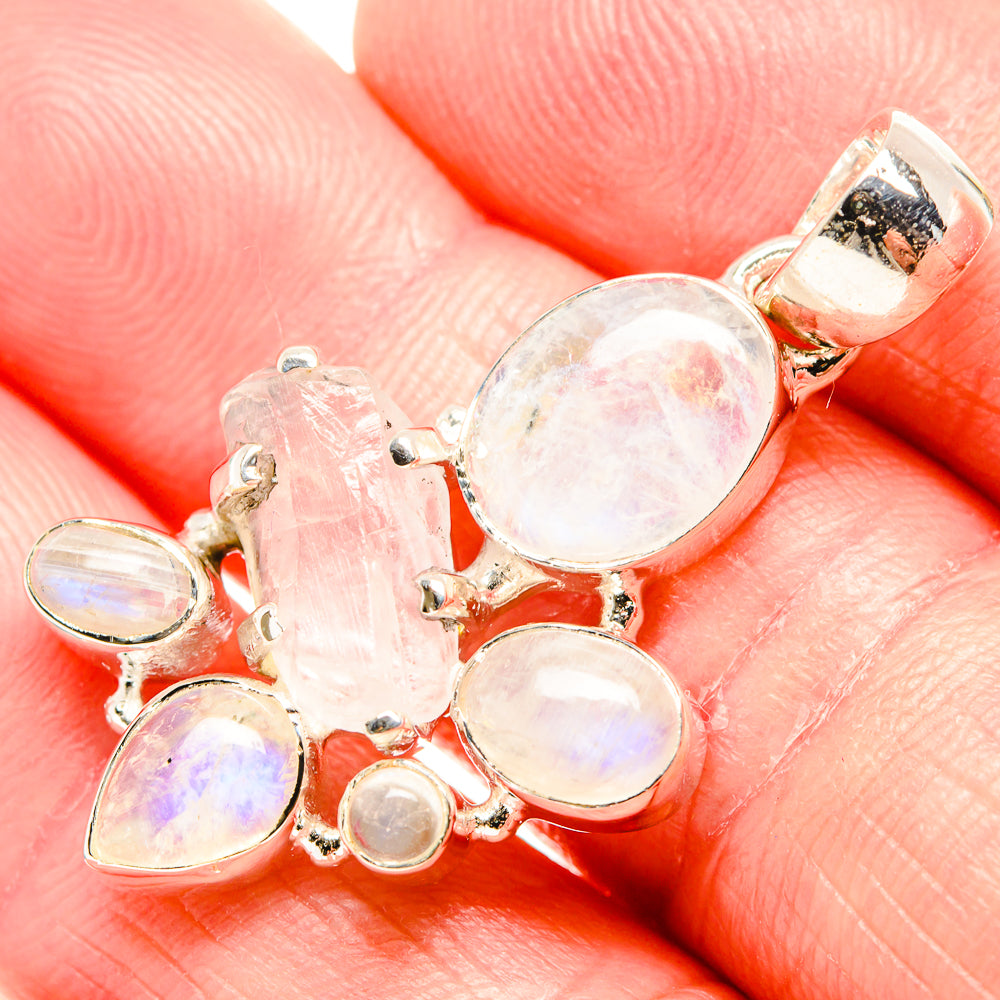 Rainbow Moonstone Pendants handcrafted by Ana Silver Co - PD36543