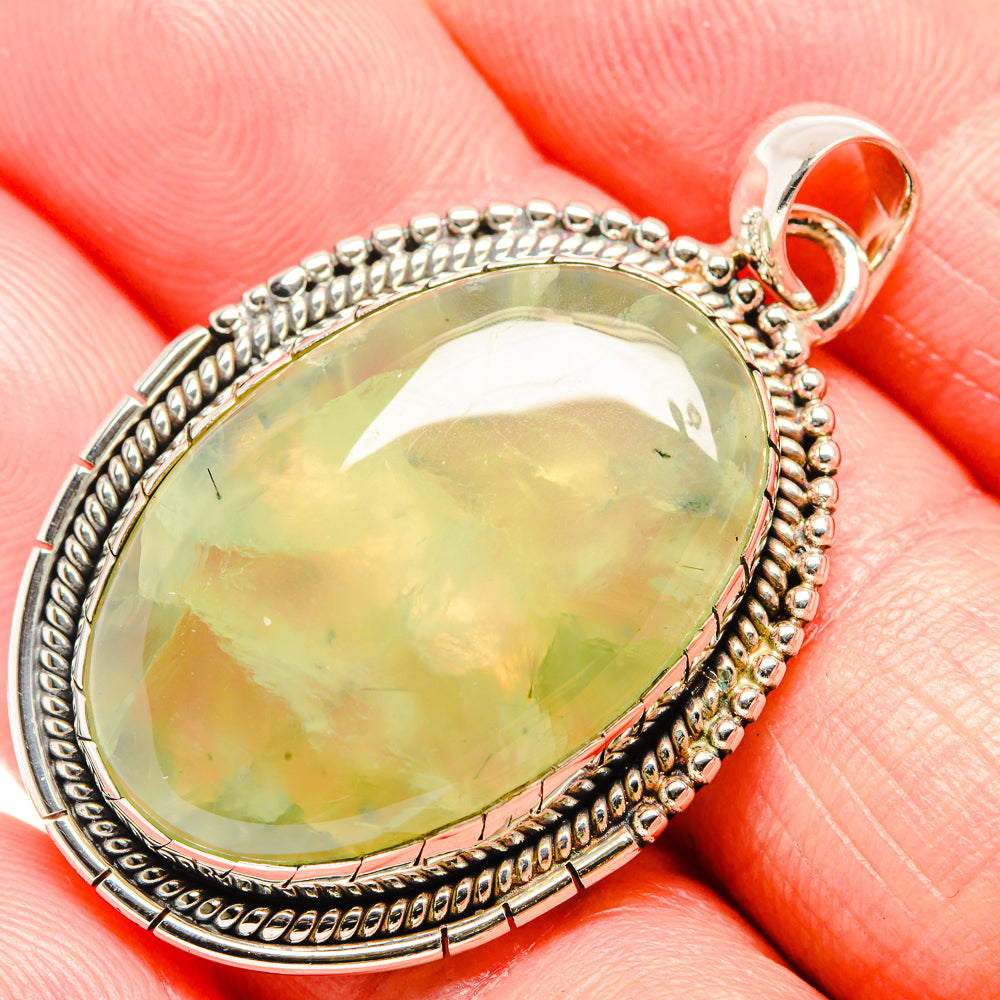 Prehnite Pendants handcrafted by Ana Silver Co - PD36544