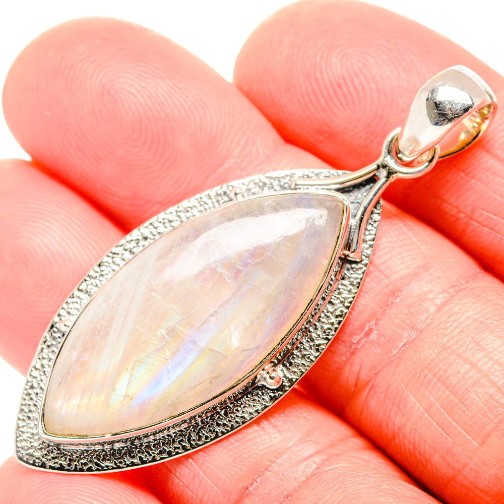 Rainbow Moonstone Pendants handcrafted by Ana Silver Co - PD36548