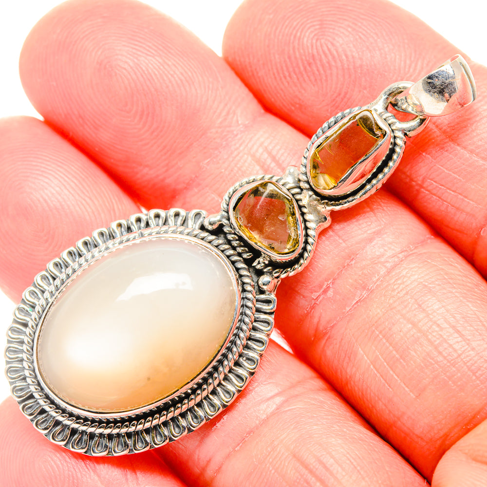 Scolecite Pendants handcrafted by Ana Silver Co - PD36550