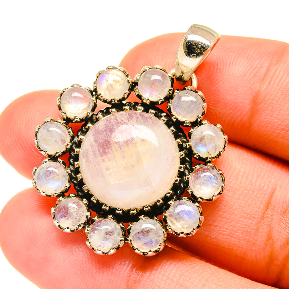 Rainbow Moonstone Pendants handcrafted by Ana Silver Co - PD3656