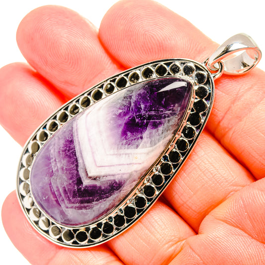 Chevron Amethyst Pendants handcrafted by Ana Silver Co - PD36561
