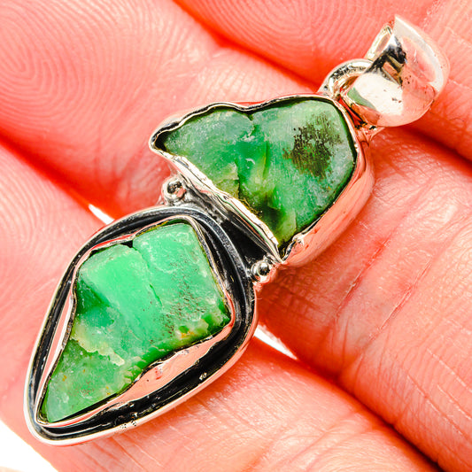 Chrysoprase Pendants handcrafted by Ana Silver Co - PD36574