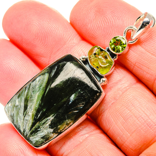 Seraphinite Pendants handcrafted by Ana Silver Co - PD36589