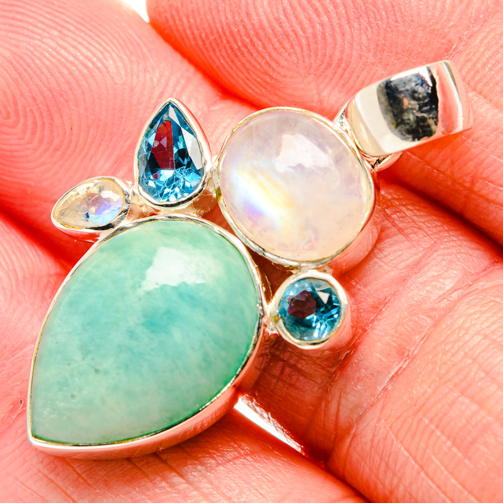 Amazonite Pendants handcrafted by Ana Silver Co - PD36591