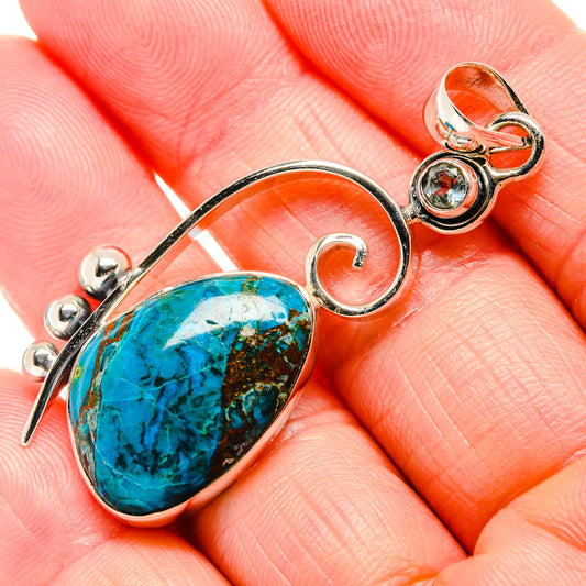 Chrysocolla Pendants handcrafted by Ana Silver Co - PD36594