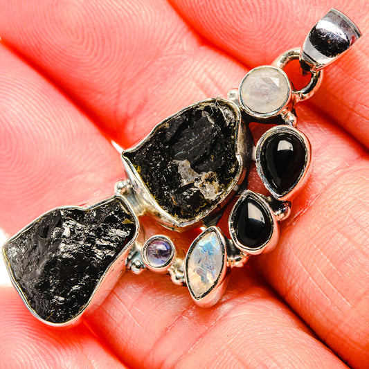 Black Tourmaline Pendants handcrafted by Ana Silver Co - PD36606