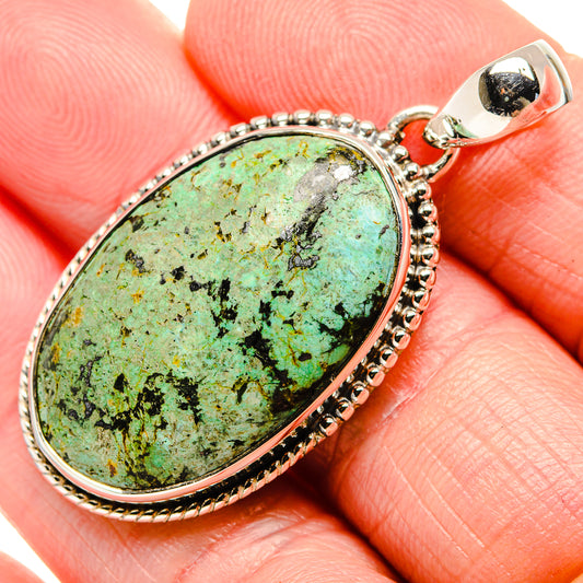 African Turquoise Jasper Pendants handcrafted by Ana Silver Co - PD36612