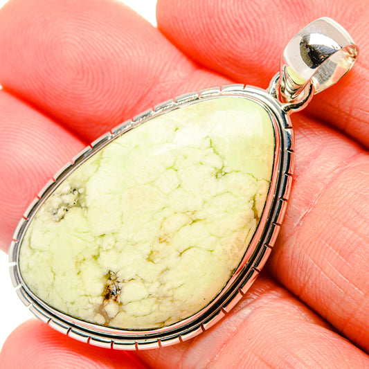 Lemon Chrysoprase Pendants handcrafted by Ana Silver Co - PD36614
