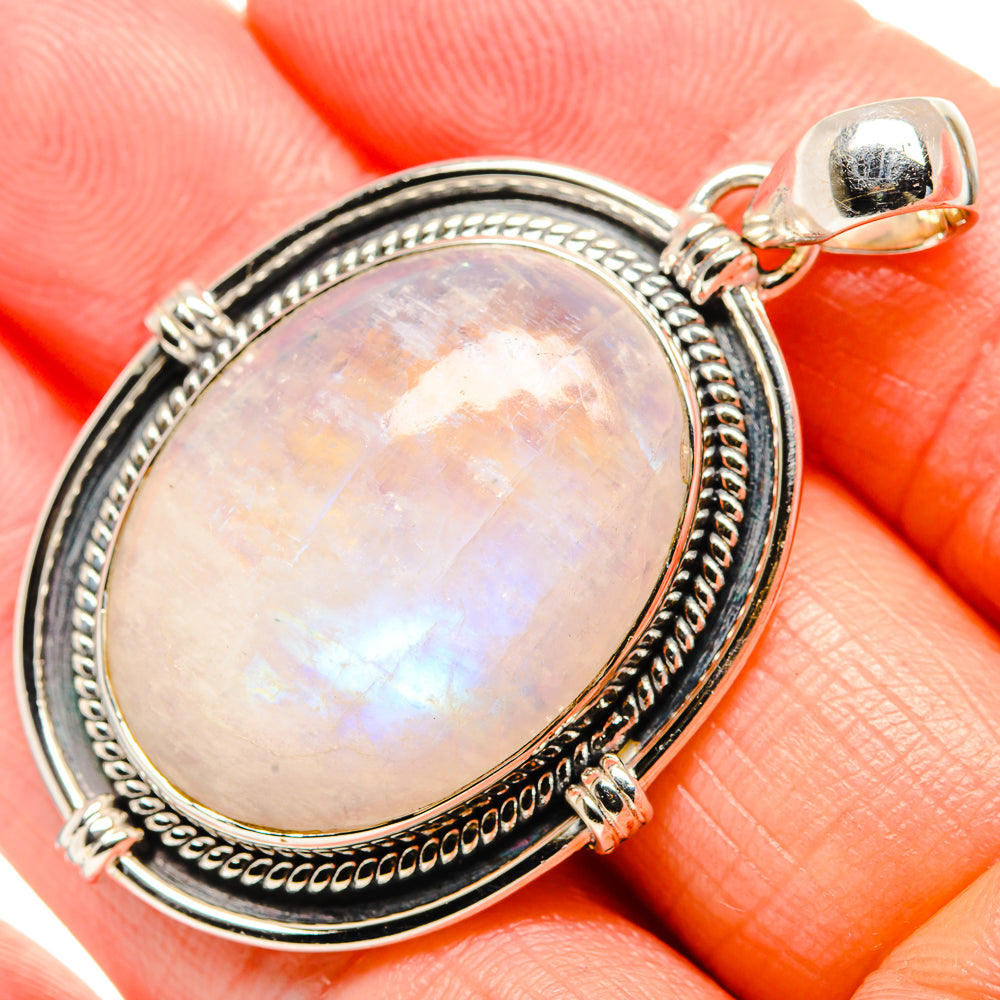 Rainbow Moonstone Pendants handcrafted by Ana Silver Co - PD36615