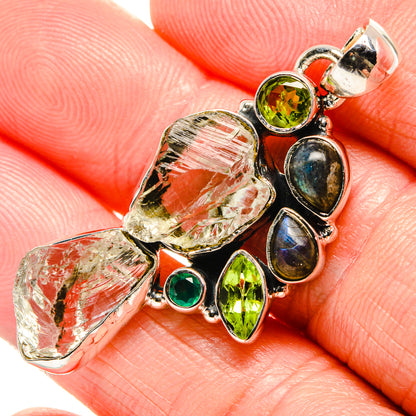 Green Amethyst Pendants handcrafted by Ana Silver Co - PD36628