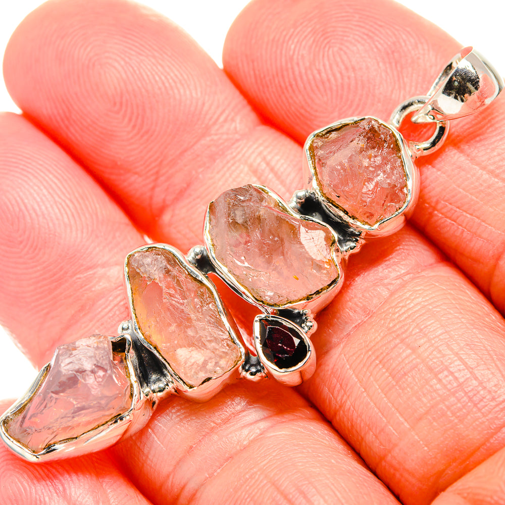 Rose Quartz Pendants handcrafted by Ana Silver Co - PD36630
