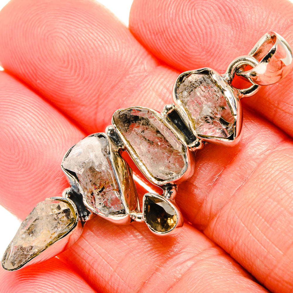 Herkimer Diamond Pendants handcrafted by Ana Silver Co - PD36632