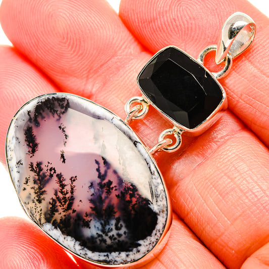 Dendritic Opal Pendants handcrafted by Ana Silver Co - PD36633
